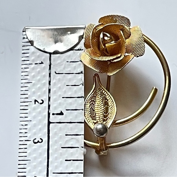 Vintage Sarah Coventry Circle Rose Gold Tone Brooch - Picture 3 of 9